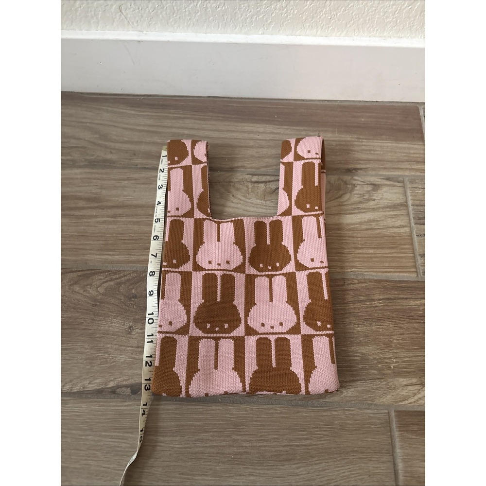 Modern BUNNY BLOCK Crossbody Purse Bag RABBITS Brown/Pink Clean